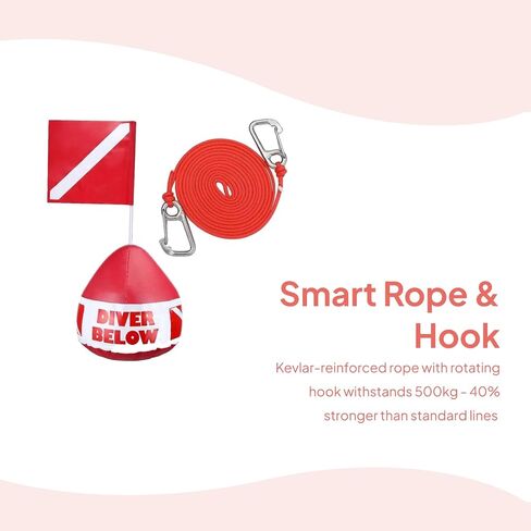 Buoy Dive Flag Float Signal Diver Below Floater, Dive Flag Float Inflatable Signal Floater for Scuba Diving, Signaling in Saudi Arabia