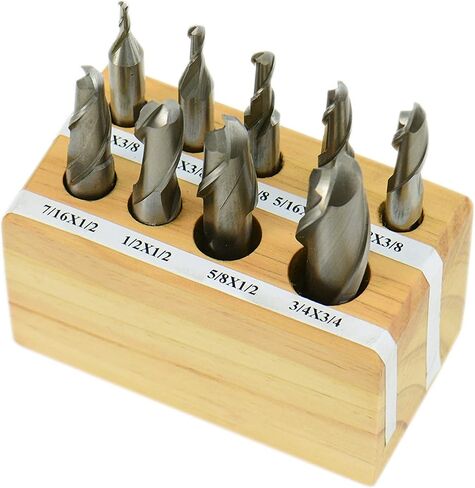 Shars 2 Flute HSS Ball Nose Mill Single End Mill 9 PCS 404-5964 S) in Saudi Arabia