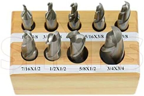 Shars 2 Flute HSS Ball Nose Mill Single End Mill 9 PCS 404-5964 S) in Saudi Arabia