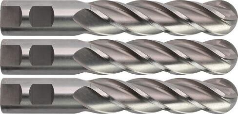 CME 3 PCS M42 طواحين نهاية الكوبالت ، أنف الكرة ، مشرق (غير مصقول) ، 1 "قطر الطاحونة ، 4" طول القطع ، 6 1/2 "الطول الكلي ، 4 الفلوت ، القطع المركزية in Kuwait