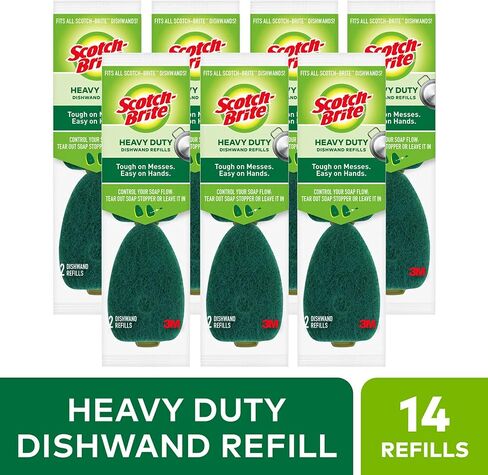 Scotch-Brite Heavy Duty Dishwand Refills, Keep Your Hands Out of Dirty Water, 2 Refills in Saudi Arabia