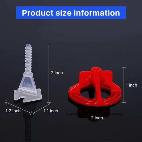 Pro-Brade 1/8 "طقم نظام تسوية البلاط المهني 300 قاعدة+100 قبعات للتحكم في الفجوة الدقيقة والدقة | تثبيت DIY بدون مجهود (300 قاعدة+100 كبسولة ، 1/8) in Kuwait