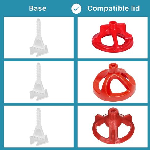 Pro-Brade 1/8 "طقم نظام تسوية البلاط المهني 300 قاعدة+100 قبعات للتحكم في الفجوة الدقيقة والدقة | تثبيت DIY بدون مجهود (300 قاعدة+100 كبسولة ، 1/8) in Kuwait