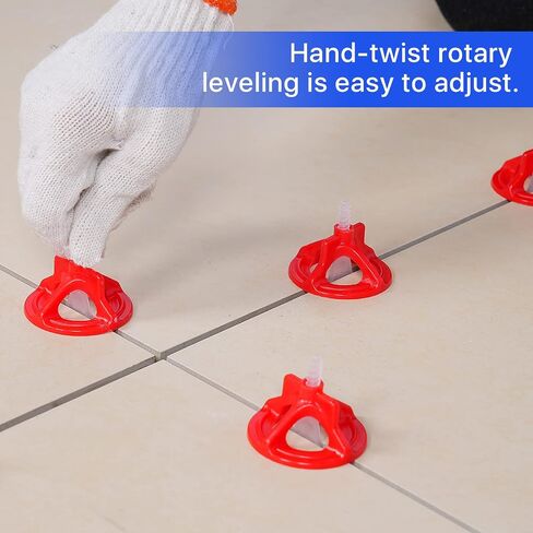 Pro-Brade 1/8 "طقم نظام تسوية البلاط المهني 300 قاعدة+100 قبعات للتحكم في الفجوة الدقيقة والدقة | تثبيت DIY بدون مجهود (300 قاعدة+100 كبسولة ، 1/8) in Kuwait
