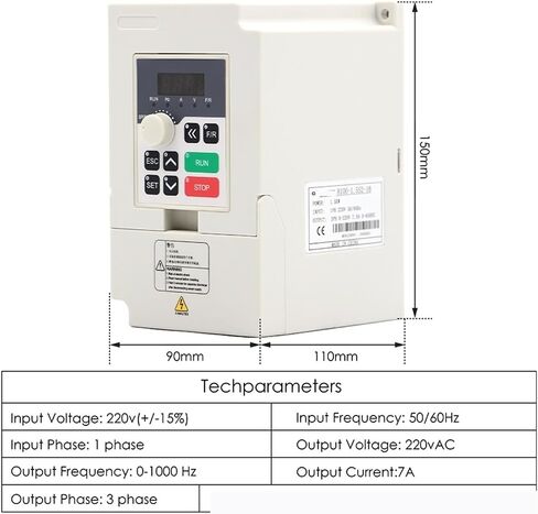 1.5kW ER11 محرك مغزل مبرد بالهواء 4 محامل 1.5 كيلو وات QL العاكس VFD (110 فولت) in Saudi Arabia