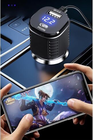 Dash Cam Charger Cable GPS Power Cord PD 20W & QC3.0 BRINECH 66W USB 3-PATT SUPER FAST CAR CARG MINI CABLE CABLE لـ DASH CAM GPS NAVIGATOR شحن لسيارة 12 فولت وكابل محول الطاقة 24 فولت ... in Kuwait