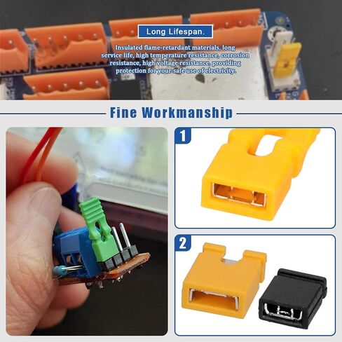 Glarks 300pcs 1.27/2.0/2.54/mm caps kit ، 6 ألوان غطاء لوحة دائرة ثنائي الفينيل متعدد الكلور ، كتل دبوس توصيل الدائرة القصيرة ، قبعات كمبيوتر قياسية ل Arduino Raspberry Pi PCB PCB DVD HDD in Saudi Arabia