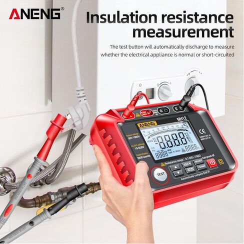 HD Display Digital Megohmmeter Insulation Series Digital Tester Electrical High Resistance Meter Insulation Resistance Tester Insulation Meter Digital Megohmmeter High Precision ANENG MH12 in Saudi Arabia
