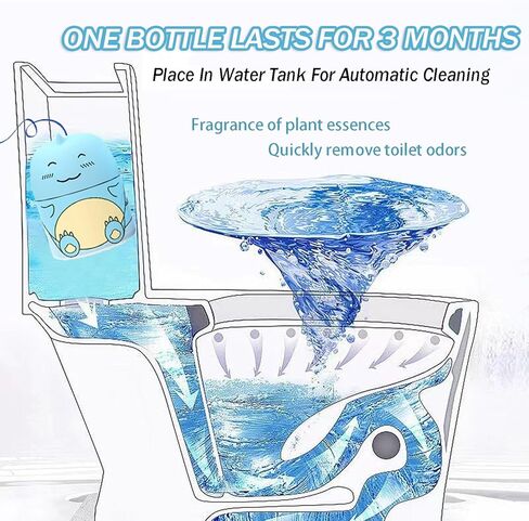 زجاجة منظف صحن المرحاض ل Krazy Clean Pro Tank Cleaner Blue Crave Cleaning ديناصور لطيف in Kuwait