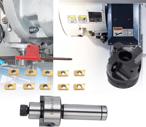 EMUKOEP 400R 50 22 4T Face Mill Kit, 4 Flute Cutter, 10 APMT1604 Inserts, CNC Lathe, for Wide Applications in Saudi Arabia
