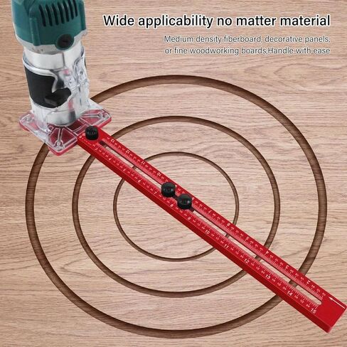 Router Milling Groove Bracket Imperial Trimming Flip Board Detachable Woodworking Circle Guide Tool 445mm Total Length in Saudi Arabia