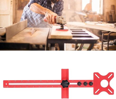 Router Milling Groove Bracket Imperial Trimming Flip Board Detachable Woodworking Circle Guide Tool 445mm Total Length in Saudi Arabia