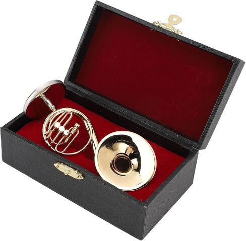 Sousaphone Miniature الرائعة - النحاس القوي ، المصقول بسلاسة ولامع! يأتي مع موقف وحالة ، ديكور منزلي مثالي لمحبي الموسيقى ، والأرفف ، والمكاتب ، وغرفة المعيشة in Kuwait