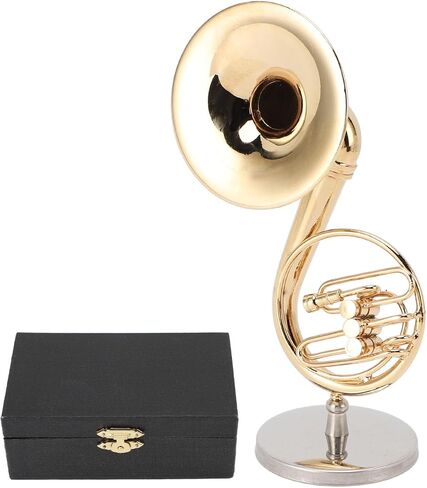 Sousaphone Miniature الرائعة - النحاس القوي ، المصقول بسلاسة ولامع! يأتي مع موقف وحالة ، ديكور منزلي مثالي لمحبي الموسيقى ، والأرفف ، والمكاتب ، وغرفة المعيشة in Kuwait