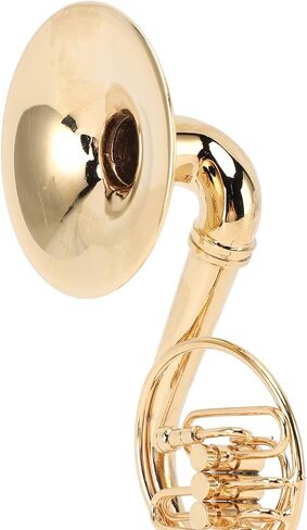Sousaphone Miniature الرائعة - النحاس القوي ، المصقول بسلاسة ولامع! يأتي مع موقف وحالة ، ديكور منزلي مثالي لمحبي الموسيقى ، والأرفف ، والمكاتب ، وغرفة المعيشة in Kuwait