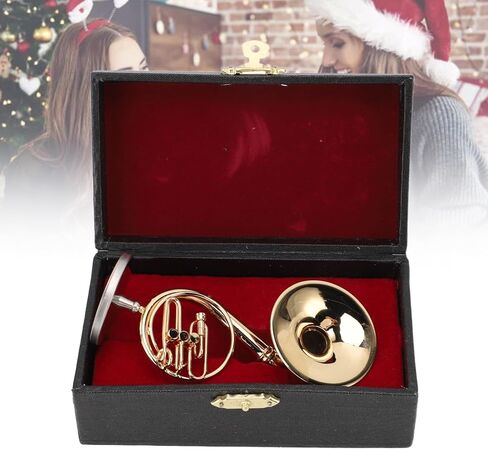 مصغرة Sousaphone Model Ornament ، نموذج عرض صك الموسيقي النحاس Sousaphone مع حامل وحالة ديكور المنزل in Saudi Arabia