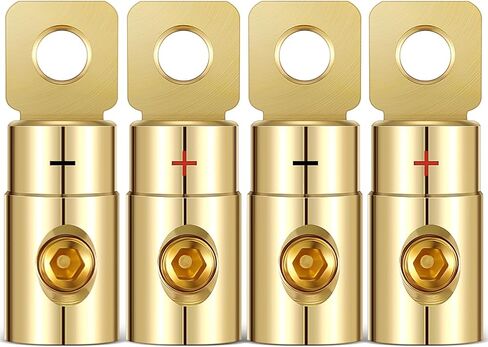 4 أجهزة كمبيوتر 1/0 موصل سلك المقياس 1/0 طرف بطارية AWG Gauge Gold Scre in Saudi Arabia