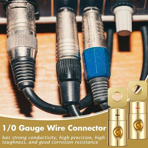 4 أجهزة كمبيوتر 1/0 موصل سلك المقياس 1/0 طرف بطارية AWG Gauge Gold Scre in Saudi Arabia