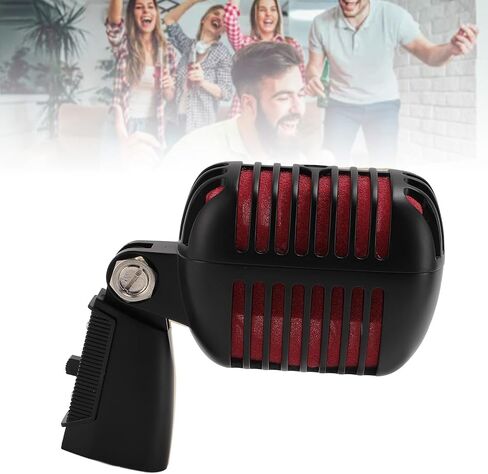 Classic Retro Dynamic Vocal Microphone, Professional Live Performance Cardioid Mic Old Vintage Studio Mic, Universal Vocal Recording Microphone for KTV, Stage Performance in Saudi Arabia