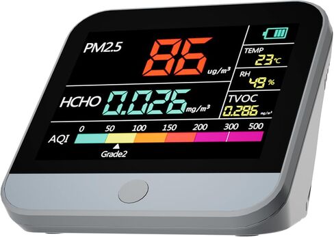 13 في 1 اختبار جودة الهواء للمنزل ، شاشة جودة الهواء الداخلية ، مع PM1/PM2.5/PM10/عداد الجسيمات/AQI/الرطوبة/TVOC/درجة الحرارة/الفورمالدهيد ، مستشعر جودة الهواء المحمول in Saudi Arabia