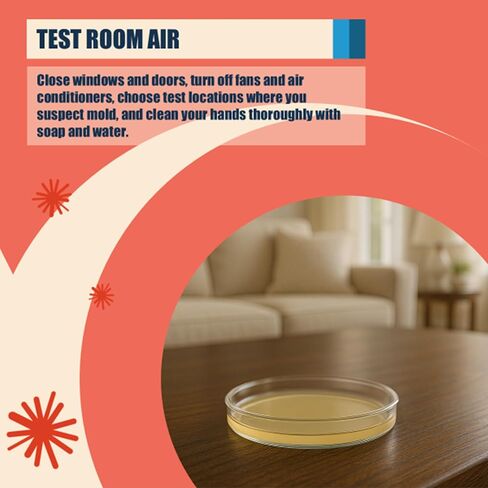 مجموعة اختبار العفن للمنزل - 10 اختبارات سهلة الاستخدام في الولايات المتحدة الأمريكية جودة أو HVAC أو المنزل أو الشقة ، ومجموعات اختبار جودة الهواء الداخلية ، وكشف العفن DIY في المنزل ، يشمل دليل تحديد العفن المفصل in Saudi Arabia