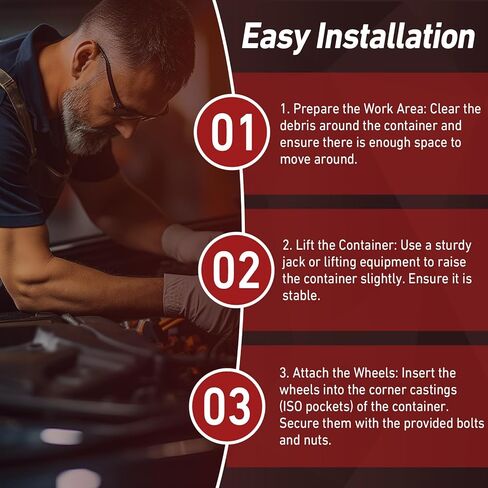 Shipping Container Wheels Kit 6-Lug Bolt On Wheels, Spindle Kit 8000LB Complete Assembly, Compatible with 40' Shipping Container Heavy-Duty Shipping Container, Black in Kuwait