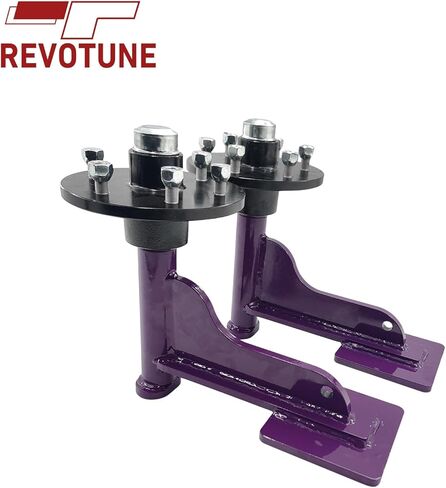 Shipping Container Wheels Kit 6-Lug Bolt On Wheels, Spindle Kit 8000LB Complete Assembly, Compatible with 40' Shipping Container Heavy-Duty Shipping Container, Black in Kuwait