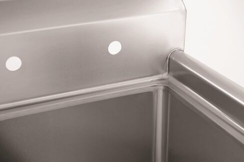 Kratos 29N-008-Commercial NSF 1 Compartment Sink - 18"Wx18"Lx12"H Bowl Size - 18" Drain Board in Saudi Arabia