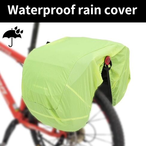 Bike Bag Accessories Panniers for Bicycle Rear Rack Bag 45L Waterproof Mountain Electric Bike Saddle Bag for Cycling Traveling Commuting Black in Kuwait
