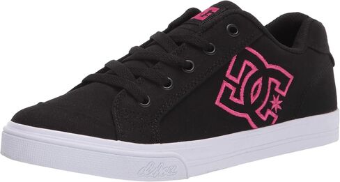 DC Girls Chelsea Skate Shoe ، Stency Black/Pink ، 12 Little Kid US in Saudi Arabia