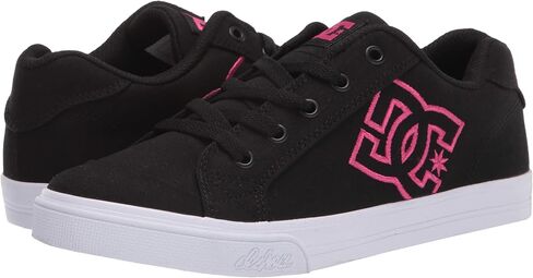 DC Girls Chelsea Skate Shoe ، Stency Black/Pink ، 12 Little Kid US in Saudi Arabia