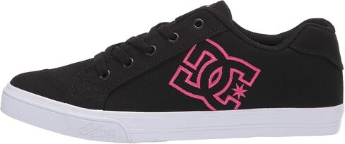 DC Girls Chelsea Skate Shoe ، Stency Black/Pink ، 12 Little Kid US in Saudi Arabia