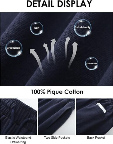 COZYPOIN Mens Short Sets 2 Piece Outfits Pique Cotton Polo Shirt and Shorts Set Summer Casual Beach Vacation Tracksuits in Saudi Arabia
