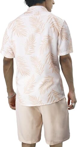 Vahruta Mens Beach Vacation Clothes 2025 Summer Outfits Floral Hawaiian Button Down Down Serts Set in Kuwait