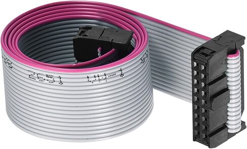 DMiotech 14Pins 2.54mm Pitch 50cm Length IDC Wire Flat Ribbon Cable FC to FC Connector A-Type Jumper Wire Gray for Computer LED Display DVD in Saudi Arabia