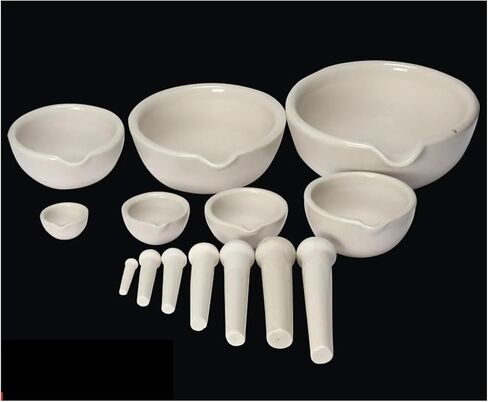Porcelainmortar60mm/80mm/90mm/100mm/130mm/160mm/216mm/254mm Mixing Bowl Bowl Set White Lab Tools (254mm) in Kuwait