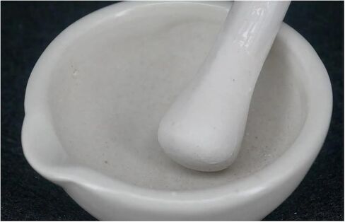 Porcelainmortar60mm/80mm/90mm/100mm/130mm/160mm/216mm/254mm Mixing Bowl Bowl Set White Lab Tools (254mm) in Kuwait