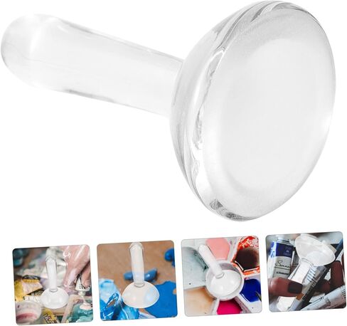 Nuobesty Pigment Glass طحن مدقة فنية شفافة لخلط الدهانات الزيت المائي المائي التقليدية الطلاء الصيني المريح متعدد الوظائف مولر in Kuwait