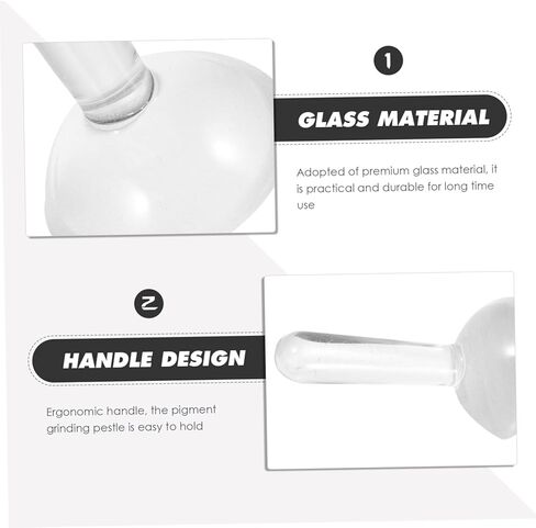 Nuobesty Pigment Glass طحن مدقة فنية شفافة لخلط الدهانات الزيت المائي المائي التقليدية الطلاء الصيني المريح متعدد الوظائف مولر in Kuwait