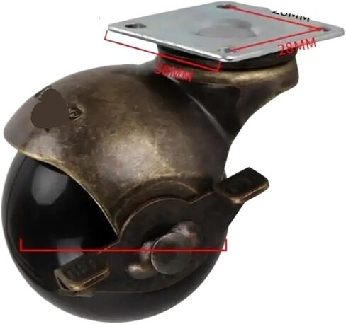 4pcs 2 بوصة مسطح أريكة العجلة كروية نايلون دوارة الأثاث الأثاث طاولة القهوة tpr صامتة (بروك الفرامل) in Kuwait