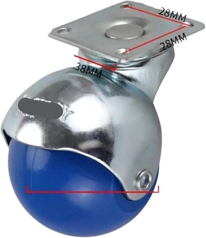 4pcs 2 بوصة مسطح أريكة العجلة كروية نايلون دوارة الأثاث الأثاث طاولة القهوة tpr صامتة (بروك الفرامل) in Kuwait