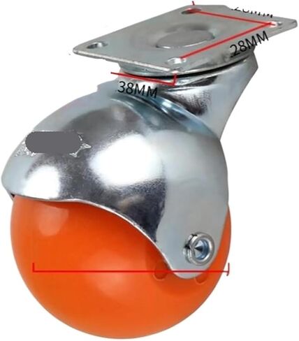 4pcs 2 بوصة مسطح أريكة العجلة كروية نايلون دوارة الأثاث الأثاث طاولة القهوة tpr صامتة (بروك الفرامل) in Kuwait