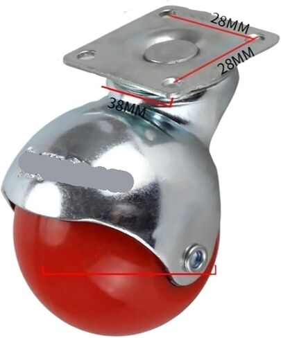 4pcs 2 بوصة مسطح أريكة العجلة كروية نايلون دوارة الأثاث الأثاث طاولة القهوة tpr صامتة (بروك الفرامل) in Kuwait