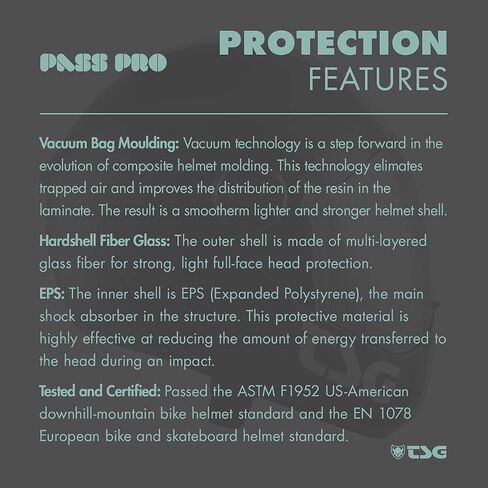 TSG - Pass Pro Full-face Helmet w/Two Visors | Performance Helmet for Downhill Skateboarding, E-Skating, E-Onewheeling, Longboarding | Compact, Aerodynamic | Scratch Proof Visor, Nose Ports, Anti Fog in Saudi Arabia