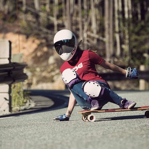 TSG - Pass Pro Full-face Helmet w/Two Visors | Performance Helmet for Downhill Skateboarding, E-Skating, E-Onewheeling, Longboarding | Compact, Aerodynamic | Scratch Proof Visor, Nose Ports, Anti Fog in Saudi Arabia