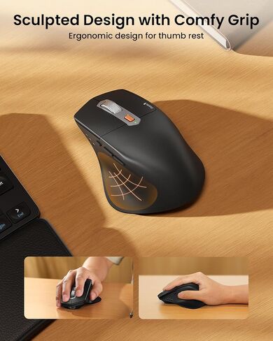 ProtoArc Bluetooth Ergonomic Keyboard Mouse, EKM04 Mini Compact Wireless Ergo Keyboard Mouse Combo, Split Design, Wrist Rest, Multi-Device, Rechargeable, for Windows, Mac OS - Space Gray in Saudi Arabia