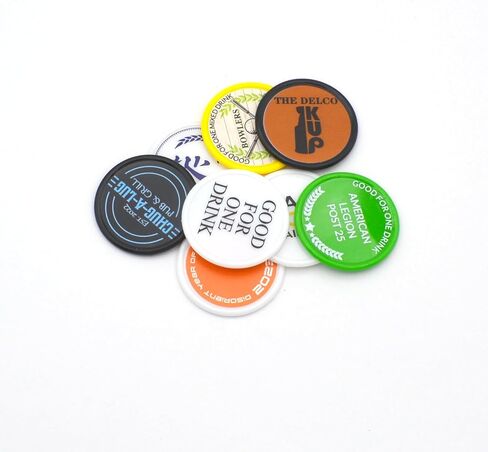 500 Pcs Custom Plastic Chips,Good for Drink or Beer Tokens in bar,Print Your Design or Text on a chip in Kuwait