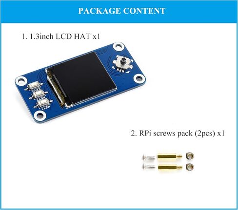 1.3 بوصة IPS شاشة LCD قبعة متوافقة مع Raspberry PI 5/4B/3B+/3B // A+/Zero W/Wh/Zero 2 W/Pico/Pico 2W ، إلخ. 240 × 240 بكسل ، واجهة SPI ، مع وحدة تحكم مضمنة in Saudi Arabia