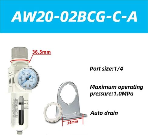 1pc AW10/20/30/40 Air Oil-Water Separator air Filter Pressure regulating Valve AW20-02BG-A AW30-03BG-A(AW40-04BDG-A) in Saudi Arabia