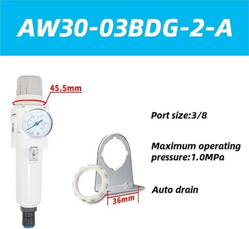 1pc AW10/20/30/40 Air Oil-Water Separator air Filter Pressure regulating Valve AW20-02BG-A AW30-03BG-A(AW40-04BDG-A) in Saudi Arabia